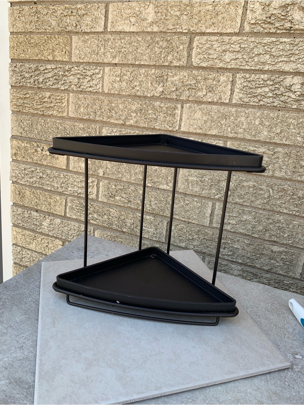 Small Two-Tier Corner shelf
